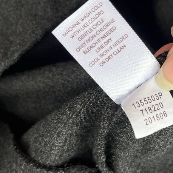 J.JILL Ponte Pencil Skirt Sz MP Charcoal Gray Stretch PullOn  Knee Length Career - Picture 9 of 11